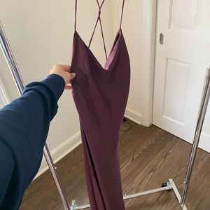 Zara Eggplant slip dress silk